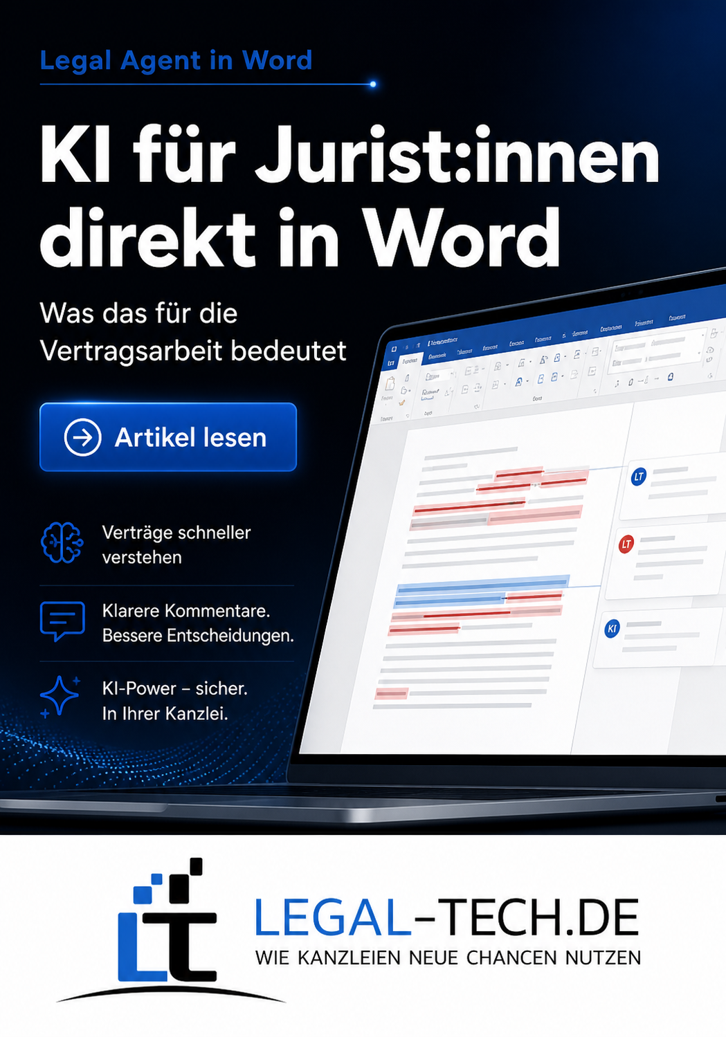 Banner zu Microsoft Legal Agent in Word für Jurist:innen